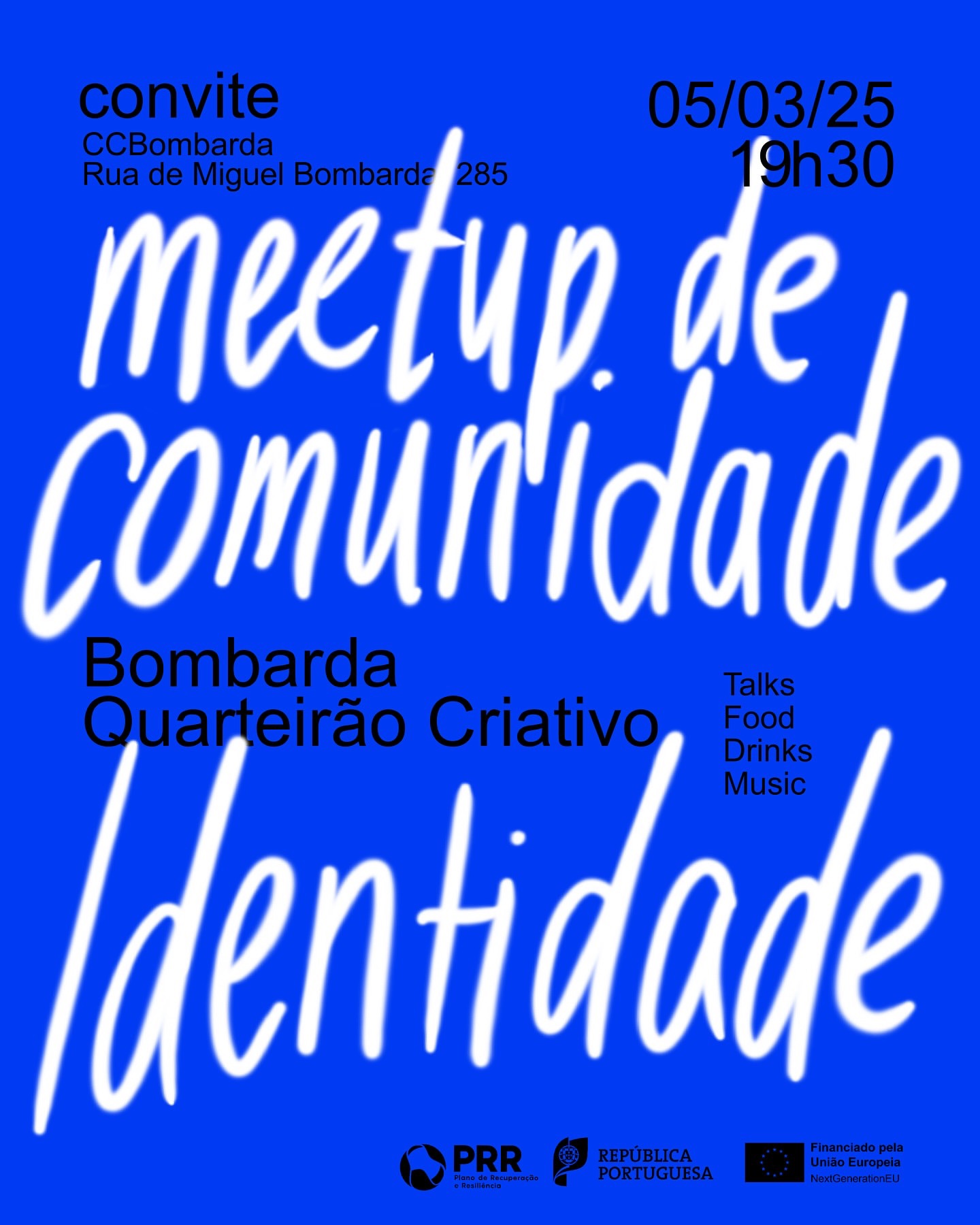 cartaz evento meetup identidade bombarda