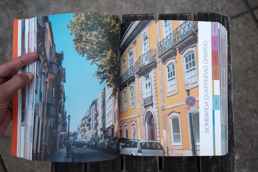 Páginas do Creative Hubs Atlas com fotografias de Bombarda